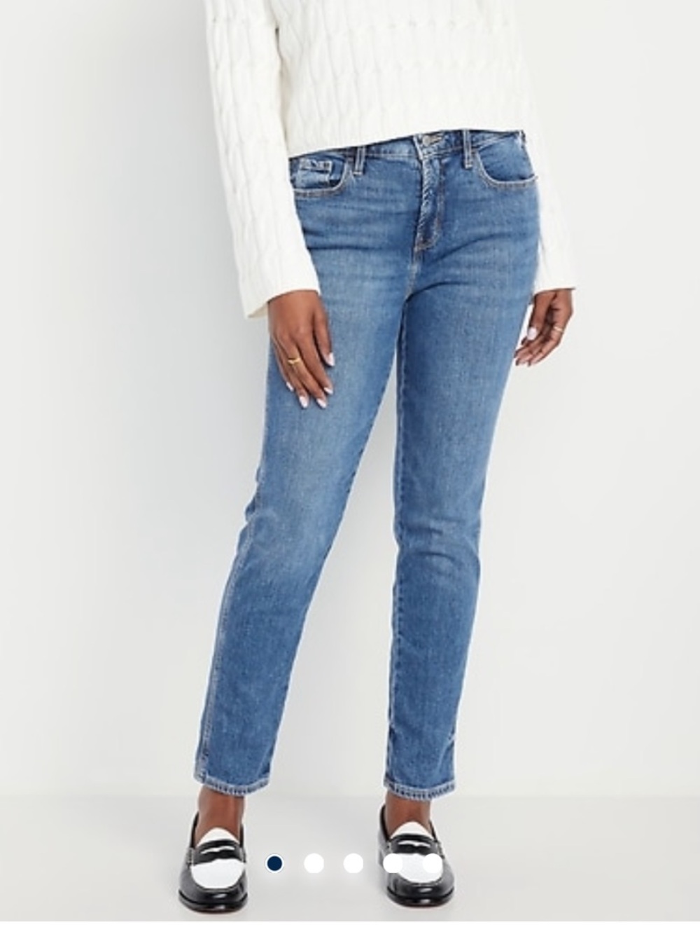 Old Navy medium wash curvy high waisted vintage slim jeans